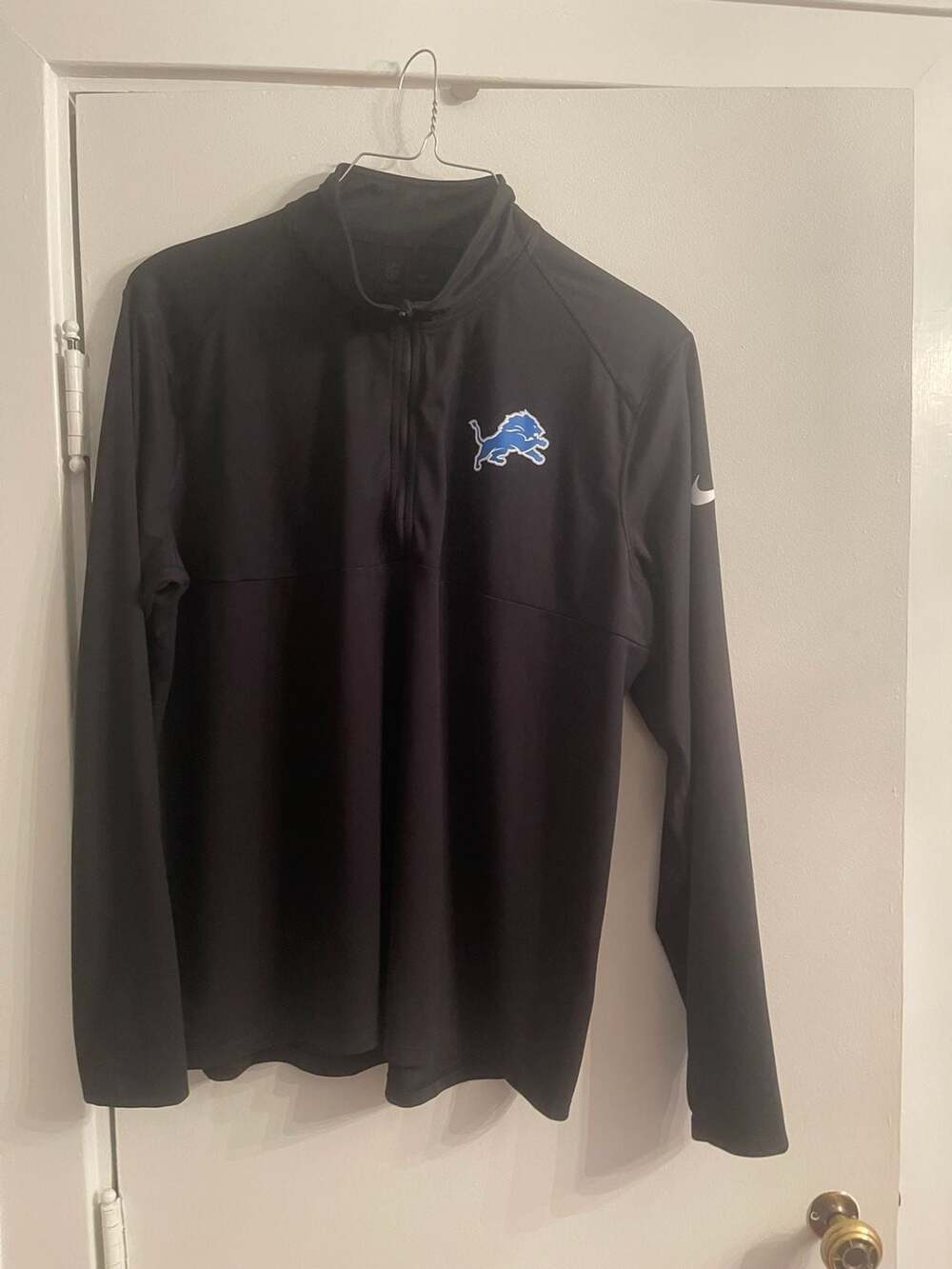 Nike Detroit Lions NFL Dri-FIT Half-Zip Pullover Jacket Black